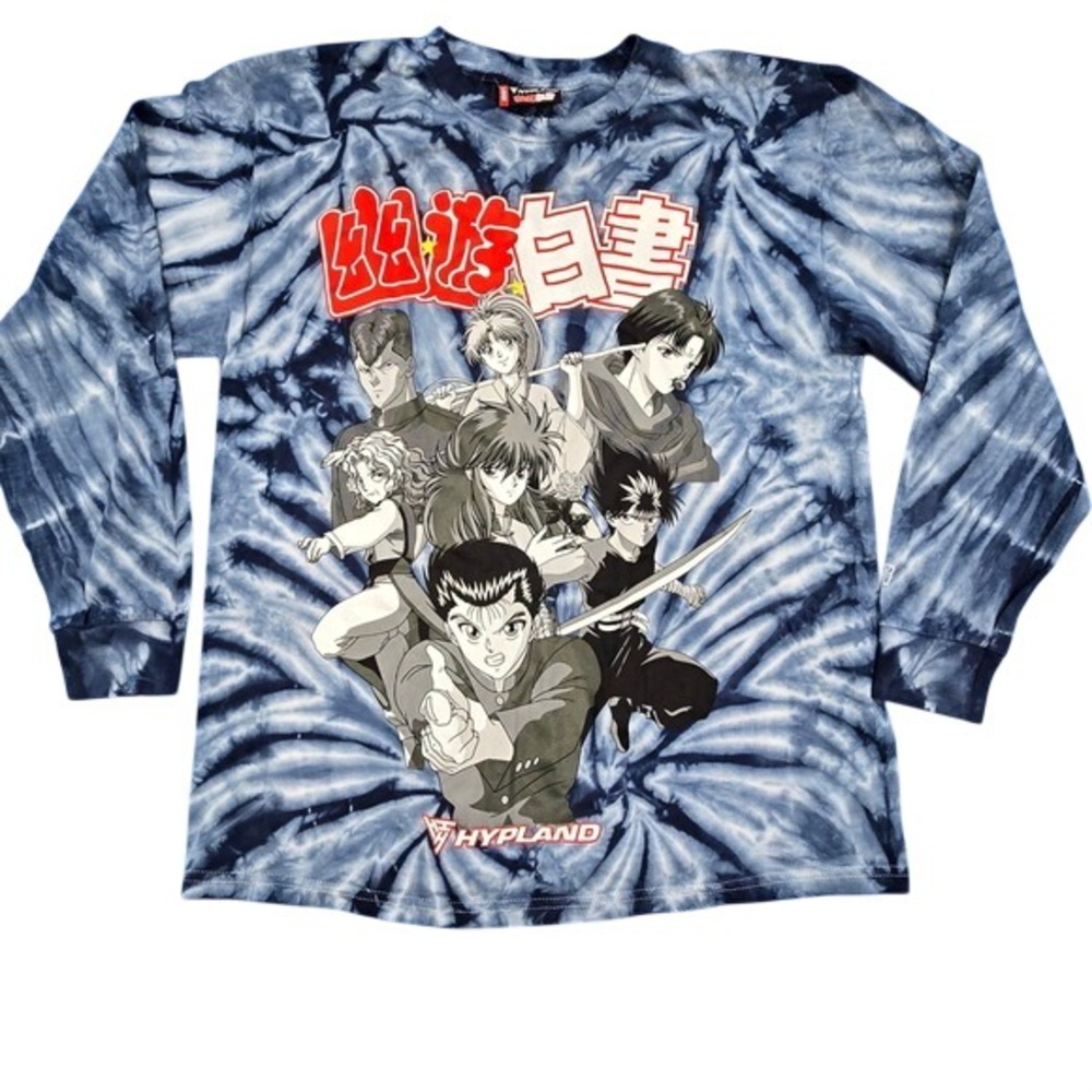 Hypland x YuYu Hakusho Long Sleeve Tie Dye Shirt - Mens Large - Anime Streetwear